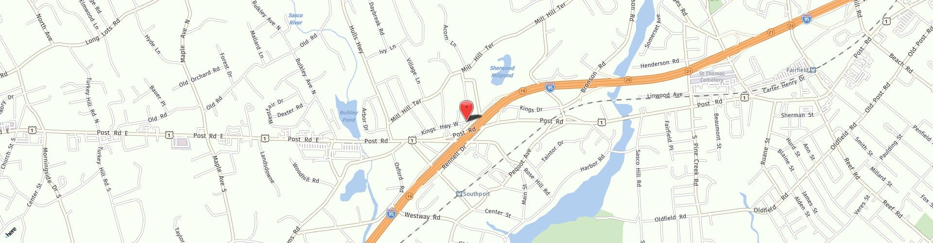 Location Map: 131 Kings Highway North Westport, Connecticut 06880