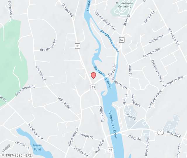Location Map: 131 Kings Highway North Westport, Connecticut 06880